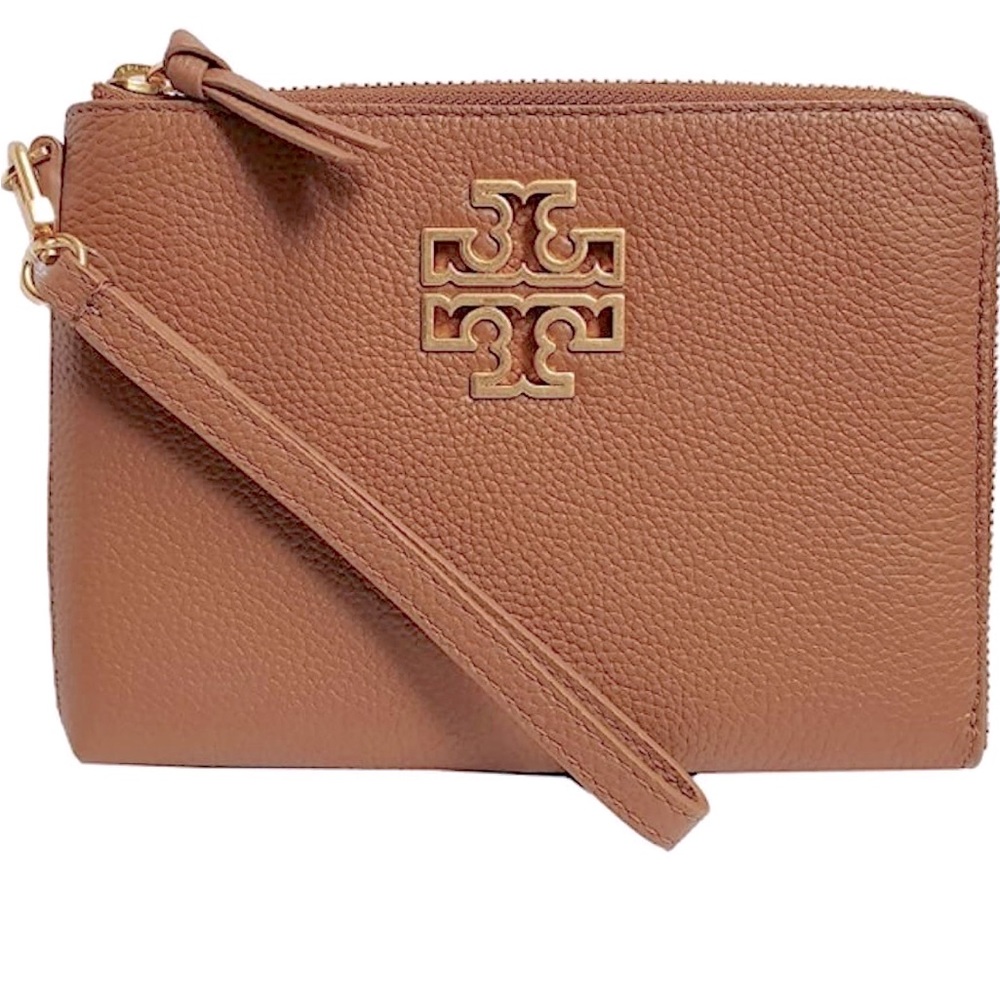 SOLD NWOT TORY BURCH BRITTEN WRISTLET LARGE ZIP POUCH